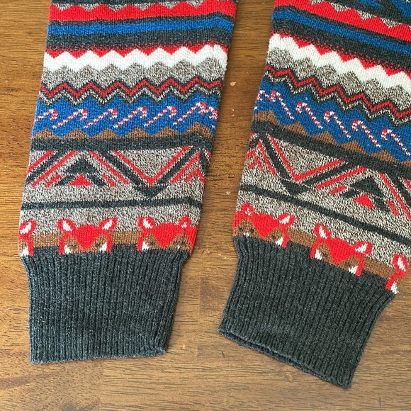 SALE - American Eagle Sweater Knit Fox and Candy Cane Leggings - Small - Picture 6 of 6